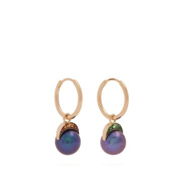 Rainbow Mala drop earrings