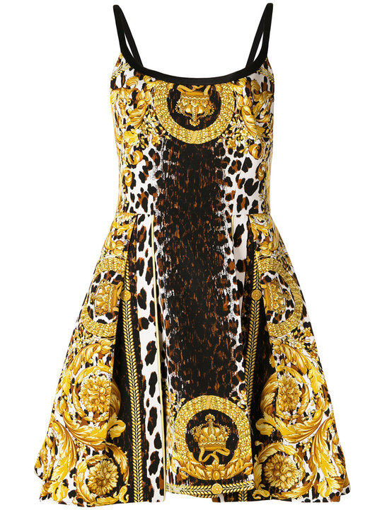 baroque豹纹印花迷你连身裙展示图