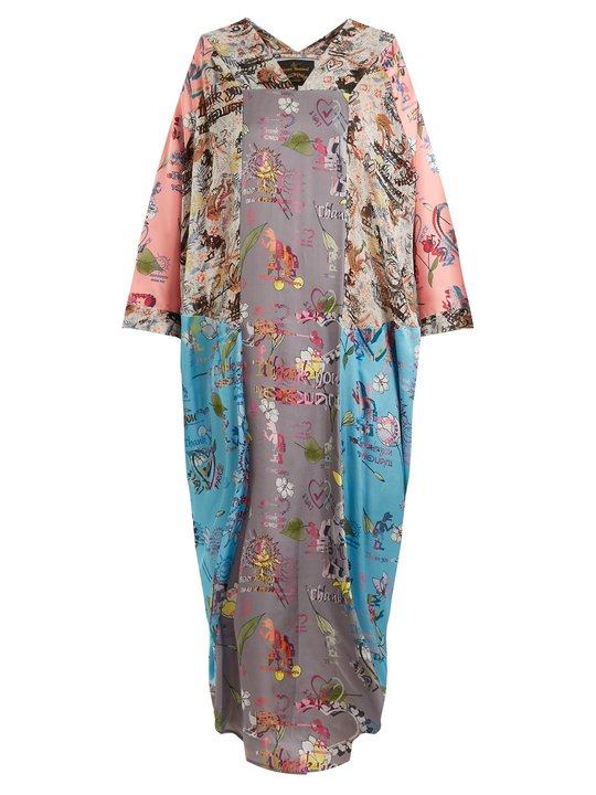 Musa abstract-print draped dress展示图