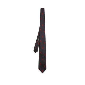 Dancing skeleton silk tie