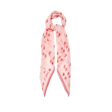 Petal and skull-print silk-chiffon scarf