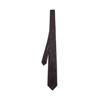 Dancing-skeleton silk tie