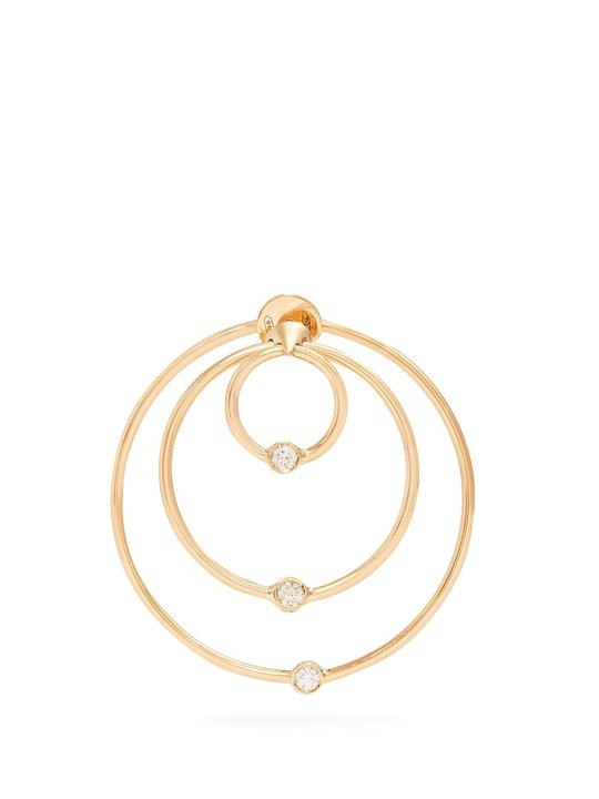 Diamond & yellow-gold hoop single earring展示图