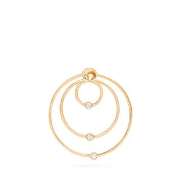 Diamond & yellow-gold hoop single earring