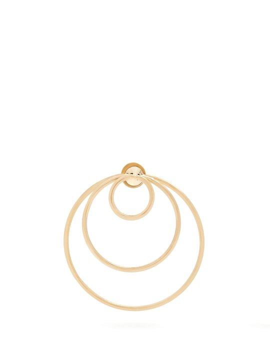 Yellow-gold hoop single earring展示图