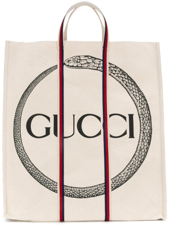 Gucci Ouroboros印花手提包展示图