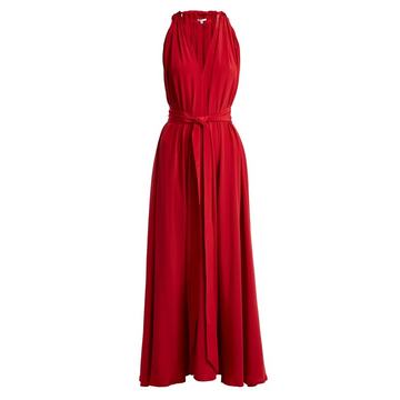 Camille tie-waist silk dress