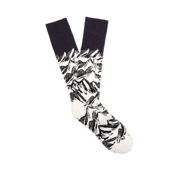 Mountain-intarsia ski socks