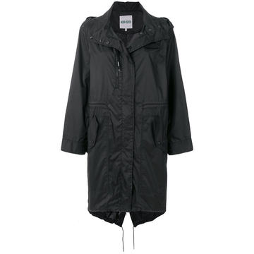 hooded raincoat