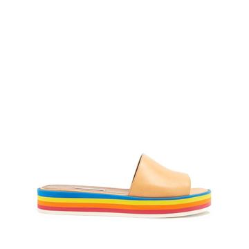 Sophia striped-flatform slides