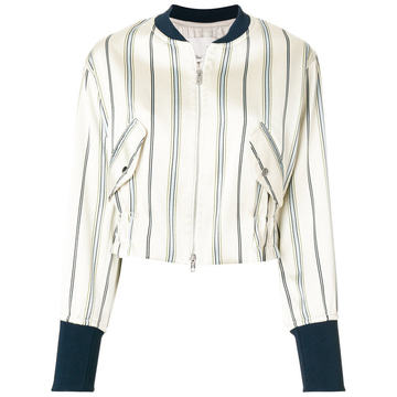 striped bomber jacket