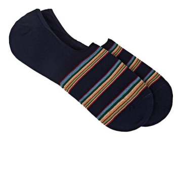 Striped Stretch Cotton-Blend No-Show Socks