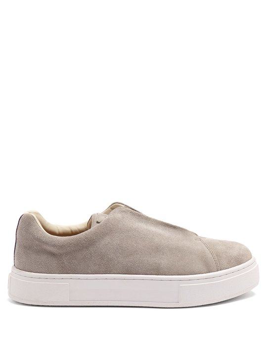 Doja low-top suede trainers展示图