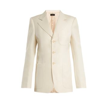 Genova single-breasted patch-pocket blazer