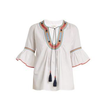Priya Jewellery-embroidered cotton blouse
