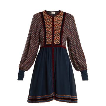 Athena Ashanti-print silk dress