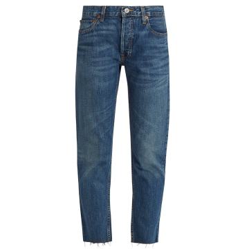 Mid-rise slim-leg cropped jeans