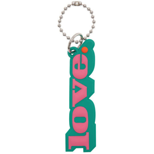 Pink & Blue 'Love' Charm Keychain展示图