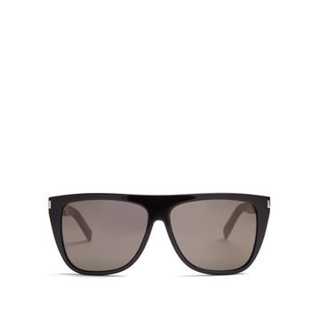 Flat-top acetate sunglasses