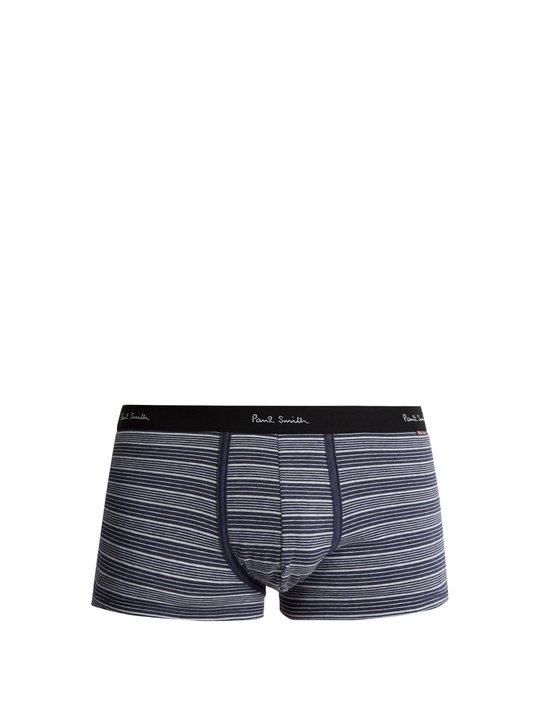 Striped stretch-cotton boxer shorts展示图