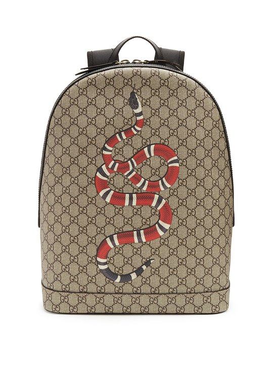 Kingsnake GG supreme-print canvas backpack展示图