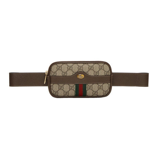 Brown Mini GG Supreme Default Belt Bag展示图