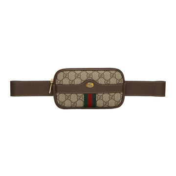 Brown Mini GG Supreme Default Belt Bag