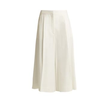 Olivier high-rise wide-leg cropped trousers