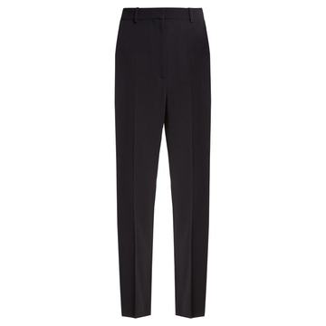 High-rise asymmetric-stripe cady trousers