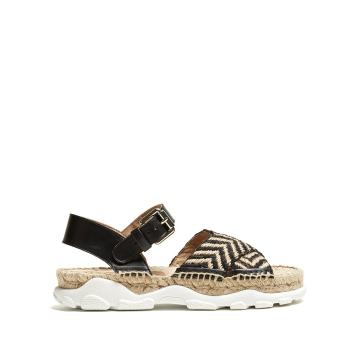 Woven-rope espadrille sandals