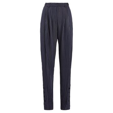 Lidig high-rise pinstriped twill trousers