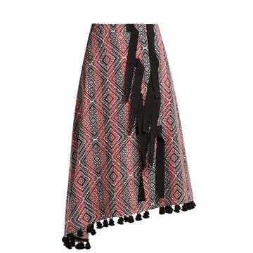 Basilica diamond-jacquard midi skirt