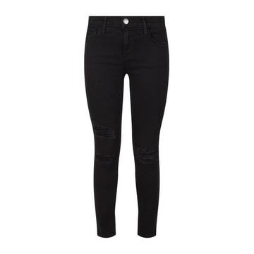 Slashed Knee Stiletto Skinny Jeans