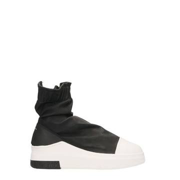 Cinzia Araia Black Leather Sneakers