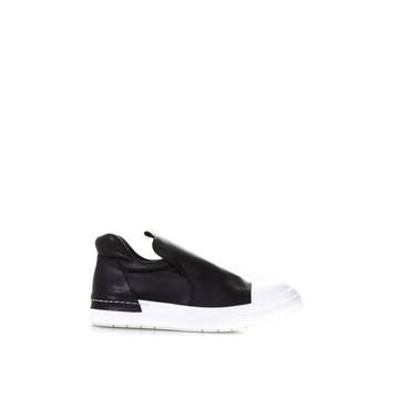 Cinzia Araia Black Leather Slip On Sneakers