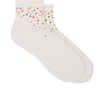 Embellished Silk-Blend Ankle Socks