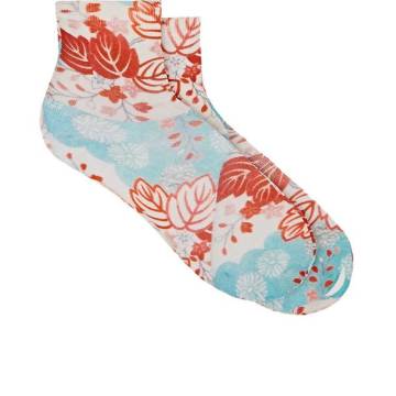 Floral-Print Silk Blend Ankle Socks