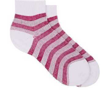 Striped Cotton-Blend Ankle Socks