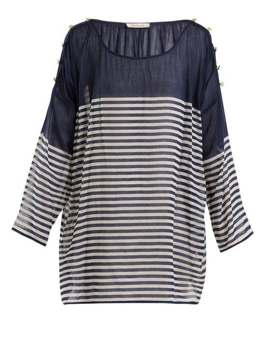 Franklin striped cotton top展示图