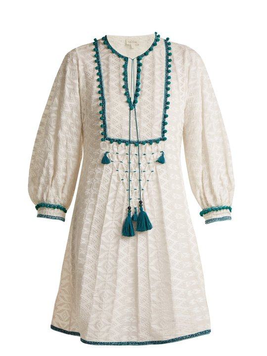 Ilaria tassel-embellished silk-blend dress展示图