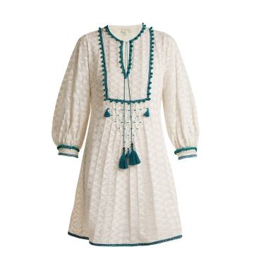 Ilaria tassel-embellished silk-blend dress