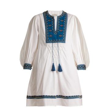 Ilaria bead-embellished cotton dress