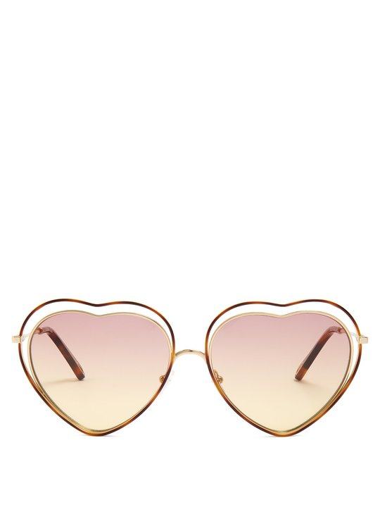 Poppy heart-shaped frame sunglasses展示图