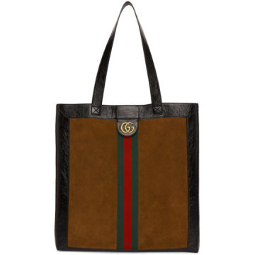 Brown Suede GG Tote