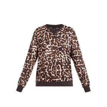 Lulu leopard-print crew-neck jersey sweatshirt