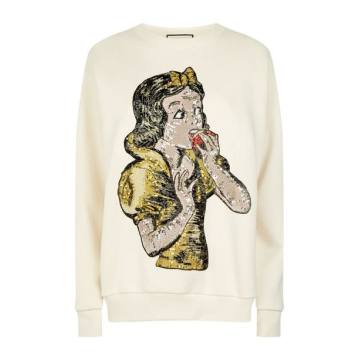Snow White Embellished Sweatshirt