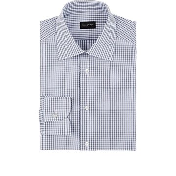 Grid Cotton Dress Shirt