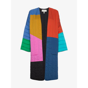 Multicoloured reversible temple coat