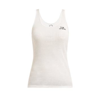 Focus logo-embroidered cotton tank top