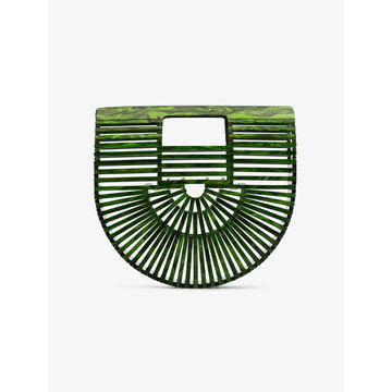 green mini Ark woven tote bag